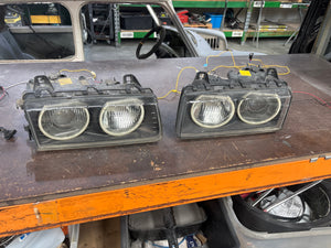 E36 Headlights with Angel Eyes